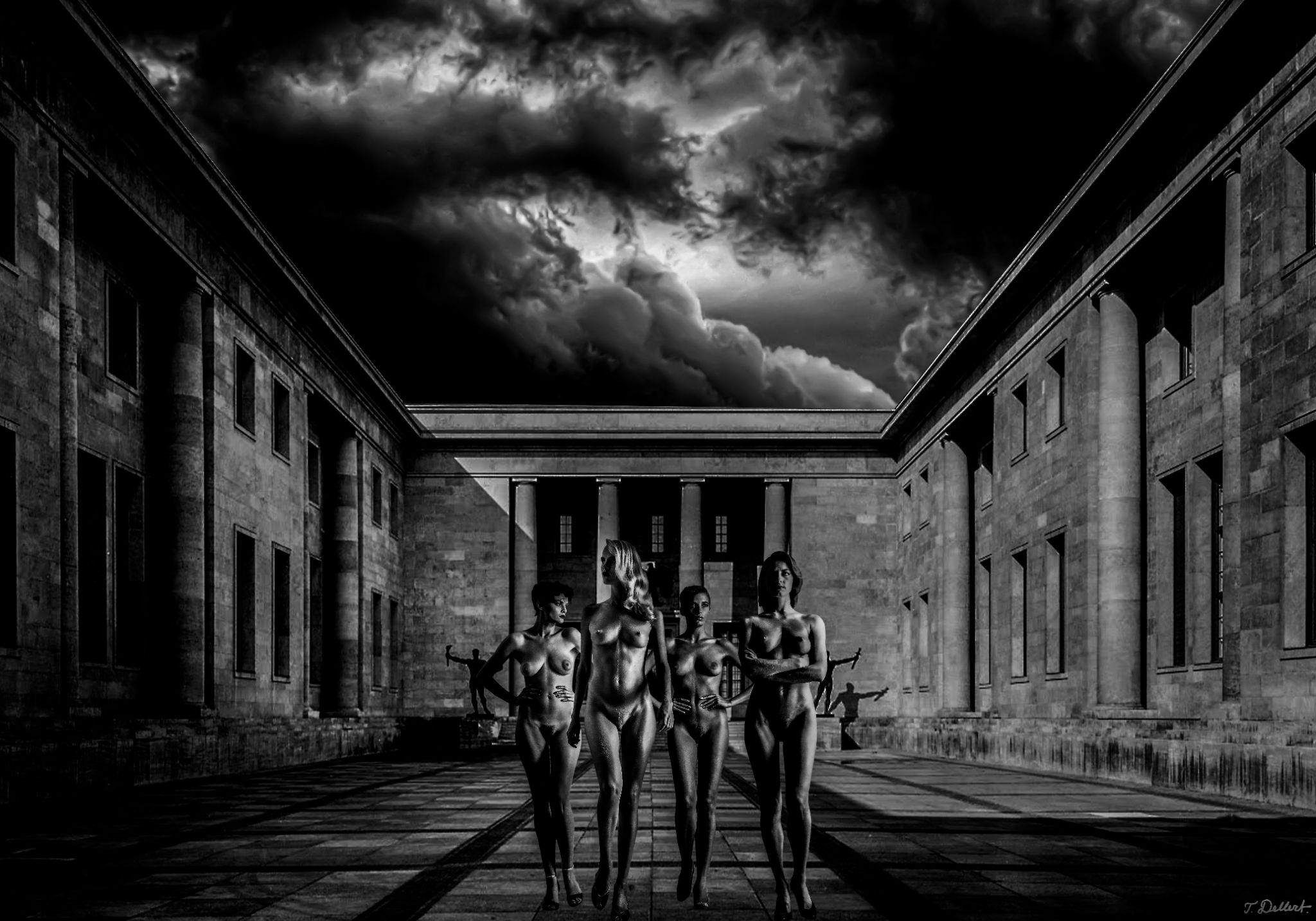 Naked in the Citadel Courtyard